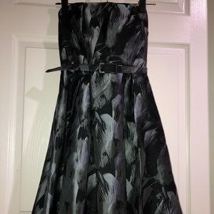 Strapless Black & Silver Dress